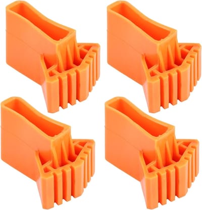 Laddervoetjes - Ladderdoppen Antislip - Vloeren Beschermen - Zonder Lijm Te Monteren - 9 x 6.5 x 2 cm - Oranje
