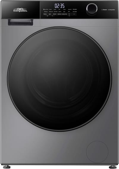 Everglades EVWM91422AG - Wasmachine 9KG - Titanium Gray - Energieklasse A-20% - Stoomfunctie - 15 Programma's - 5 Jaar Garantie