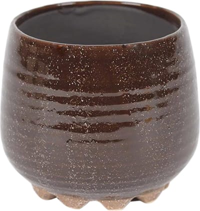 Rasteli Bloempot-Sierpot Bruin D 15.3 cm H 13.2 cm