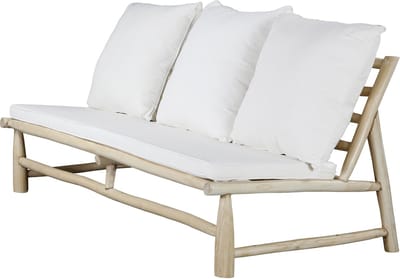 Loungebank - 3 zitsbank - loungesofa – massief teakhout voor buiten & binnen