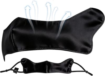 Neusbescherming Wasbaar - Stofmasker Herbruikbaar - Outdoor Activiteiten - Zacht Ademend Materiaal - 22 x 6 cm - Zwart