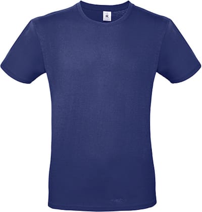 2-Pack herenshirt '150' met ronde hals B&C Collectie Electric Blue maat XS
