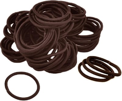 Haarelastiekjes en Haarbanden - 100 Stuks Ouchless Paardenstaart Houders - 4mm (Bruin)