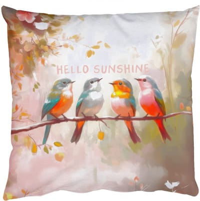 Sierkussens - Kussentjes Woonkamer - 50x50 cm - Vogels - Tak - Quote - Roze