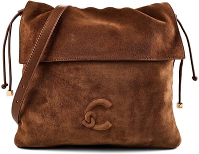 COCCINELLE Leren schoudertas Lidia Suede Le. / Smooth Le. Shoulderbag Cognac / Cognac Lichtbruin