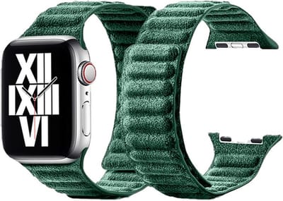 Alcantara Apple Watch Band - Midnight Green - 42/44/45mm & Ultra (49mm)