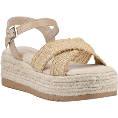 Hush Puppies Jemma Espadrille Polyurethane Dames Tan Sandalen