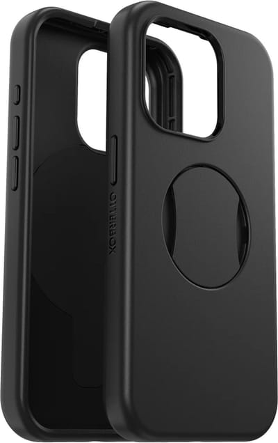 Geschikt voor OtterBox Apple iPhone 15 Pro OtterGrip Back Cover Hoesje Geschikt voor Mag - Zwart