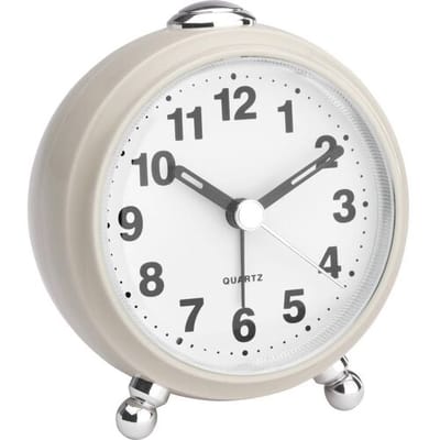 TFA Dostmann 60.1030.09 - Wekker - Analoog - Retro-look - Stil uurwerk - Snooze - Achtergrondverlichting - Kunststof - Beige