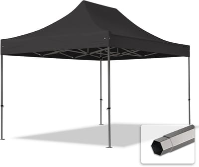 3x4,5 m Easy Up partytent Vouwpaviljoen, PREMIUM staal 40mm, donkergrijs
