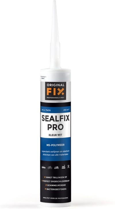 Lijmkit polymeerkit afdichtingskit montagelijm WIT Sealfixpro Originalfix Gebruikers- en milieuvriendelijke lijm.