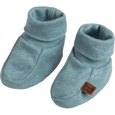 Baby's Only Slofjes Melange - Stonegreen - 0-3 mnd - 100% ecologisch katoen - GOTS