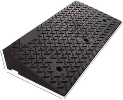 Oprijplaat Stoeprand - Drempel Pad - Verkeer Regelen - Hoge Belastbaarheid - 50 x 42 x 11 cm - Zwart