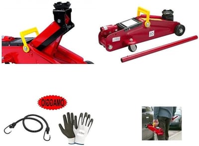 Hydraulische Krik - Autokrik Hefplatform - Auto Onderhoud - 2 Ton Hefvermogen - 420 mm Lengte - Zwart
