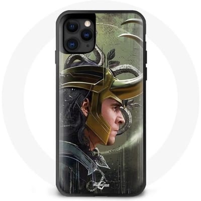Coque - Maniacase - Iphone 11 - Souple - Noir - Loki Thor Ragnarok avec Casque Fanart Saison 1