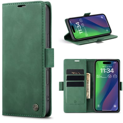 Solidenz Hoesje - Geschikt voor iPhone 16 - Urban Book - Groen