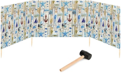Garronda Strand Windscherm Met Stokken - Windscherm Strand – Windscherm – Rubberen hamer – GD-EX-Wb-4m