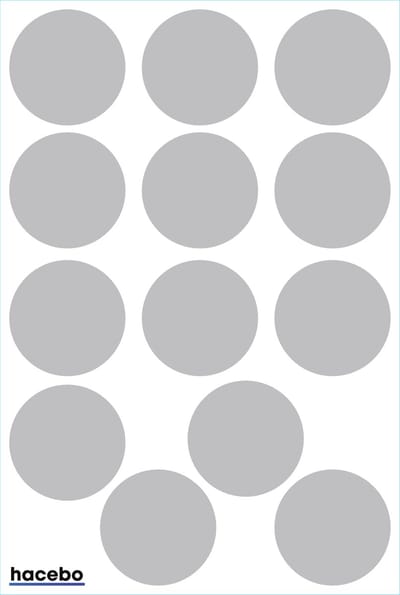 25 Kleine Glans Grijs Ronde Stickers - Sluitstickers - Sluitzegel - Etiket - Beschrijfbaar - Doorsnede 2,5 cm - 25 mm