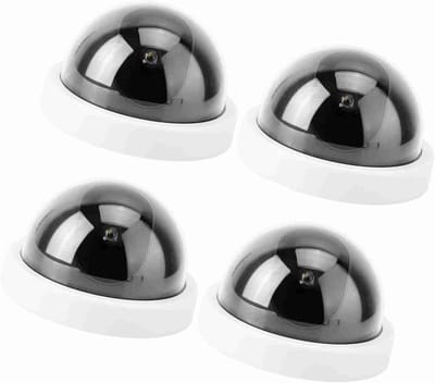 Nep Camera Set - Simulatie Camera - Beveiliging Verhoging - Knipperend LED Licht - 24x24x8 cm - Wit
