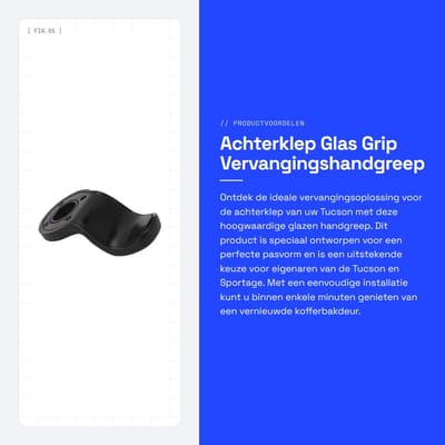 Dailygoods- Glas Grip Vervanging voor Tucson - Handgreep Achterklep - Handvat ABS - Eenvoudige Installatie - Hoge Sterkte - OE-Nummer 817902E010