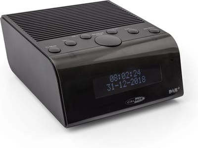 Caliber Wekkerradio - FM Radio - Digitale wekkerradio - Dimbaar LED Display - twee alarmen - Snooze functie - kleur Zwart (HCG011DAB)