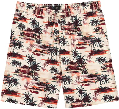 JP 1880 - Heren - bermuda elastische instapband viscose all-overprint tot 8XL - Pruim - Maat 6XL