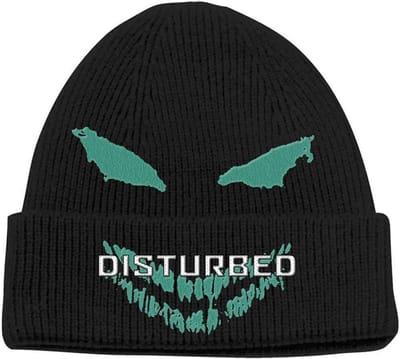 Disturbed - Green Face Beanie Muts - Zwart
