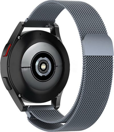 By Qubix - Geschikt voor Garmin bandje - Geschikt voor Garmin Vivomove 3 / HR / Luxe / Sport / Style / Trend - Milanese bandje - Space Grey - Smartwatch bandje 20mm