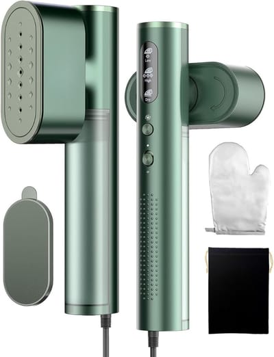 QIN® Stoomreiniger kleding - Stoomreiniger - Stoomreinigers - 2000 W - 150 ml - Kledingstomer - Groen - 18cm x 10cm x 18cm