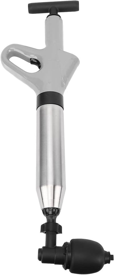 Toiletplunjer Hogedruk - Afvoerontstopper Gootsteenreiniger - Verstoppingen Verwijderen - Precisie Inflatie Controle - 58 x 20 x 8 cm - Grijs