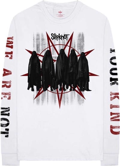 Slipknot - Shrouded Group Longsleeve shirt - S - Wit