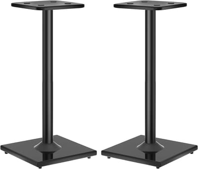 Luidsprekerstandaards Set - Vloerstandaards Boekenplank - Audio Verbeteren - Kabelbeheer Ontwerp - 83 cm Hoog - Zwart