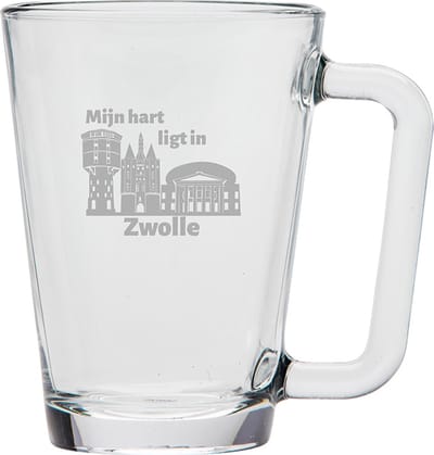 Gegraveerde theeglas 26cl Zwolle