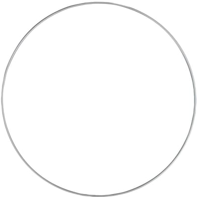 2505422 metalen ring, zilver gecoat, diameter 30 cm, dikte ca. 3,5 mm, draadringen om te knutselen, voor wikkeltechniek, dromenvanger, bloemistiek, bruiloftskrans, hoepels