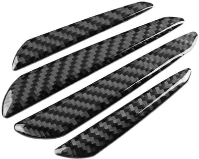 Dailygoods- Deurrandbeschermer - Koolstofvezel - Bumperbeschermerstrips - Trimhoes - 4 Stuks - Universeel - Deurbescherming