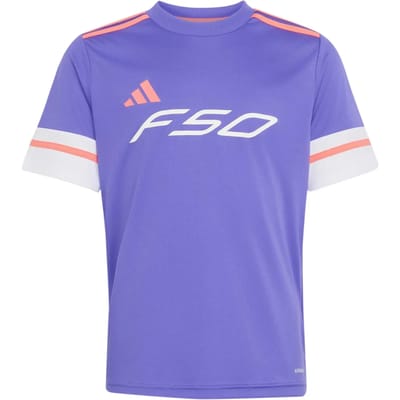 Adidas F50 JSY Y kinder voetbal T-shirt paars wit - Maat 146/152