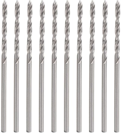 Dailygoods- Spiraalboor 1,75 mm - Snelstaal - 10 stuks - Gereedschap voor Sieraden - Plastic Opbergdoos - Duurzaam - Boorset