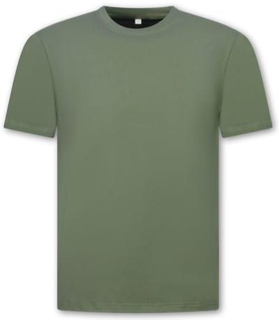 Oversized T shirt Heren - Effen T shirt Heren Blanco - MD6530 - Donker Groen