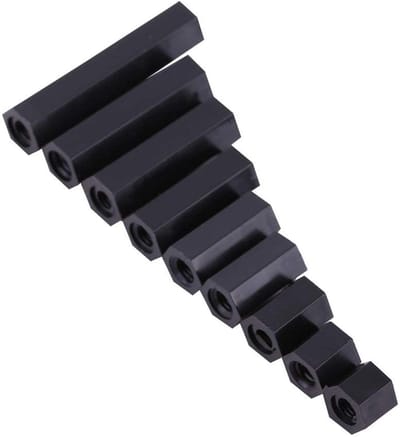 Dailygoods - 100 Stuks PA66 M3 Vrouwelijk x M3 Vrouwelijke Hex Schroefdraad Spacer