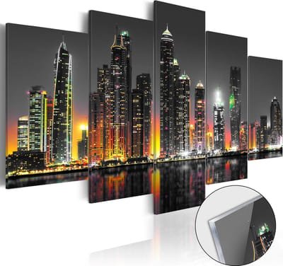 Schilderijen Op Canvas - Afbeelding op acrylglas - Desertic City [Glass] 200x100 - Artgeist Schilderij