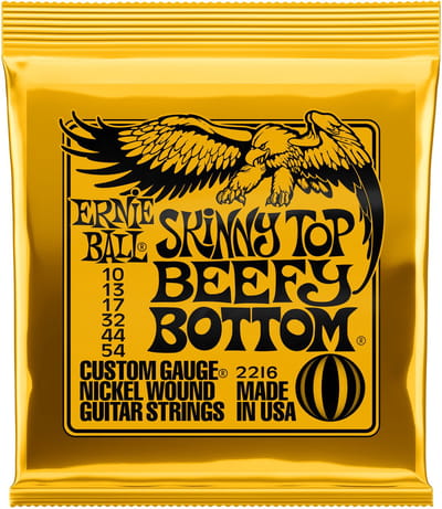 Ernie Ball Skinny Top Beefy Bottom - Elektrische Gitaarsnaren - Nickel Wound - Hybride Gauge - 10-13-17-32-44-54