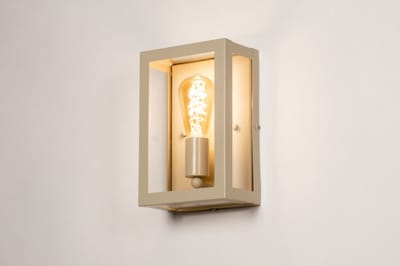 Lumidora Wandlamp 74568 - Voor buiten - MELBOURNE - E27 - Beige - Zand - Metaal - Buitenlamp - IP44