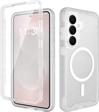Hoesje met Ingebouwde Screenprotector Geschikt voor Samsung Galaxy S26 - Compatibel met MagSafe / Qi2 - Full Protect - Schokbestendige Beschermhoes - Case Matte Transparant