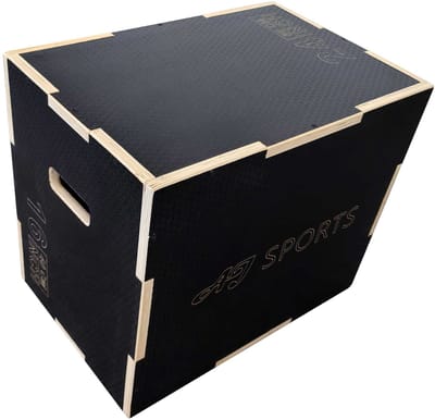 AJ-Sports Houten Crossfit Plyo box - Jump Box - Met anti slip - Fitness Box - Fitness Kist - Crossfit - Krachttraining - Fitness - Home gym - Zwart