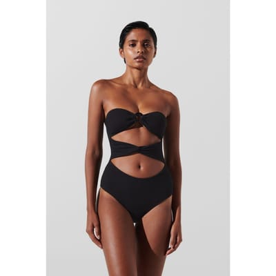 Karl Lagerfeld Karl Dna Strapless Swimsuit Black Taglia: M | Costumi Interi Outlet | Donna | Nero