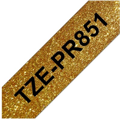 Brother TZe-PR851 Labeltape Tapekleur: Goud Tekstkleur: Zwart 24 mm 8 m