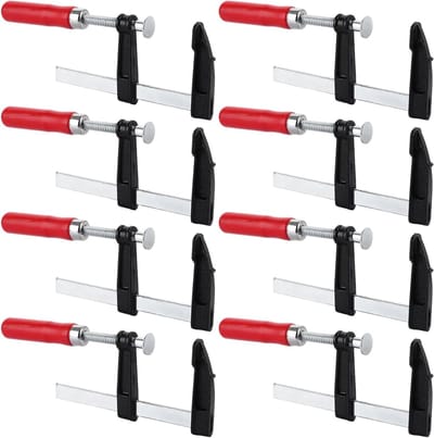 Set van Eenhandige Klemmen, Schroefklemmen en Spanners met een Spankracht van 23 kg/68 kg, Staal en Nylon voor Nauwkeurige Bevestiging (8, 50 x 100)