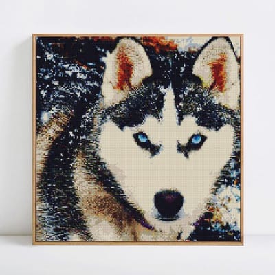 Diamant broderie animaux couture point de croix Kits 5d diamant peinture arrivées loup photo 30x30 gray