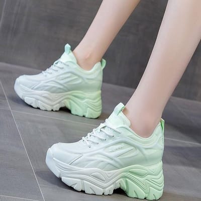 Papa Schoenen Dames Lente en Herfst Nieuwe Muffin Enkele Schoenen Modieuze Veelzijdige Platform Sport Casual Schoenen 40