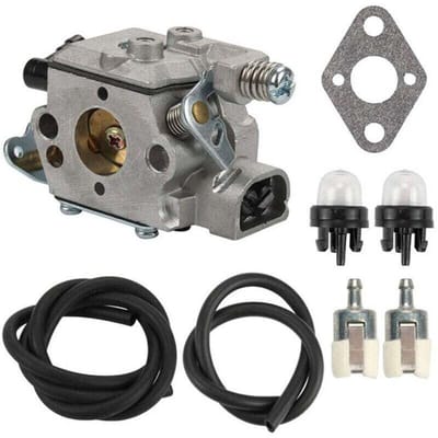 Carburateurrevisieset geschikt voor ECHO CS3000 CS3400 CS3450 CS300 kettingzagen, XU, carburateurgeschikt geschikt voor pakking + brandstoffilter + slang reserveonderdelen.